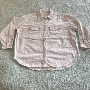 aerie White Button-Down Shirt